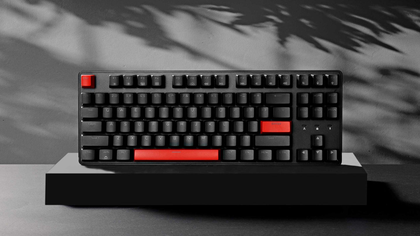 Keychron Keyboard Lemokey x1 TKL QMK/VIA Mechanical Browen Swich - Black