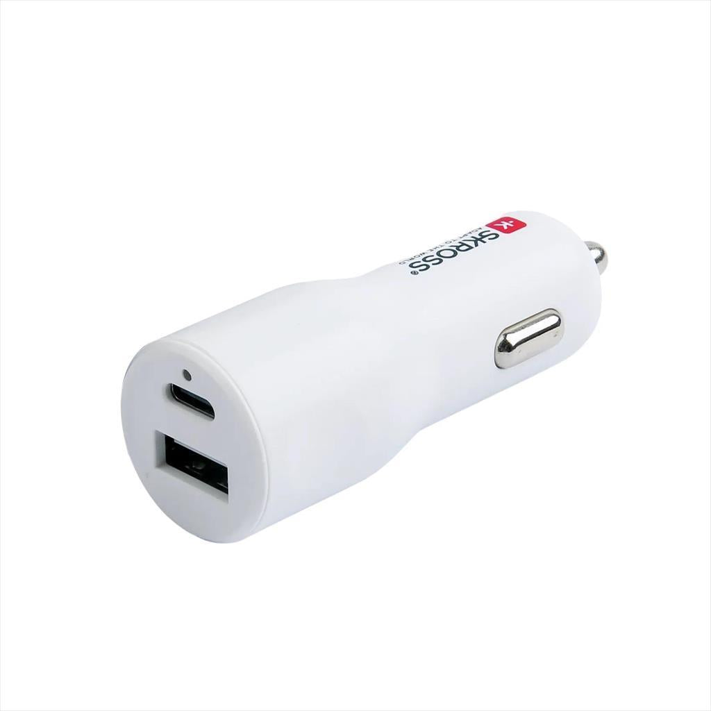 USB Car Charger Skross SKCHCA0120WPDCN Dual port USB-A + Type-C