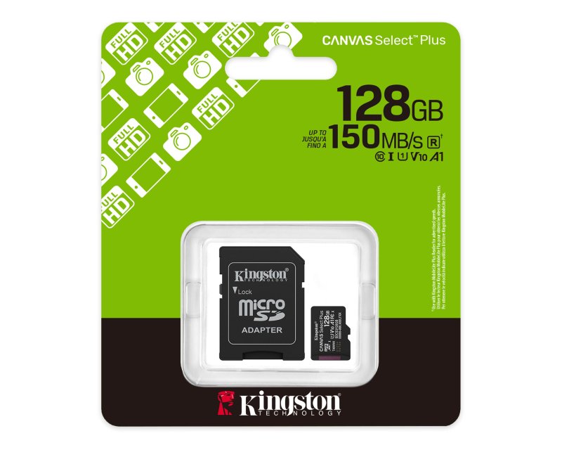 Kingston Micro SD Card 128GB 150MB/S UHS-iv10