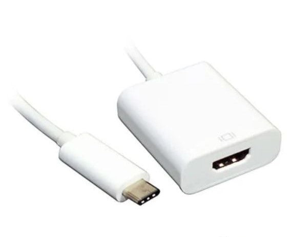 Adapter USB 3.1 Type-C (M)-HDMI (F) White