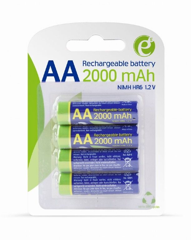 Energenie Batteries 2000mAH Rechargeable 4pack AA