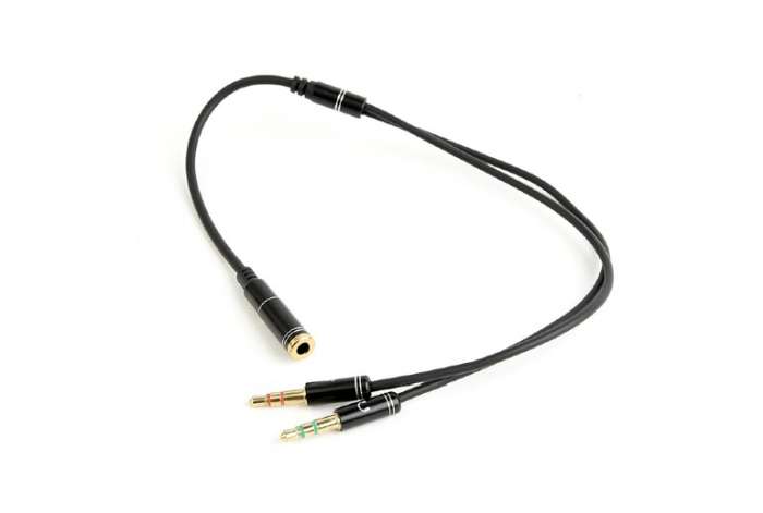 Cablexpert Stereo Plug 3.5mm 4pin to Doble Stereo Sockets 3.5mm 0.2m audio
