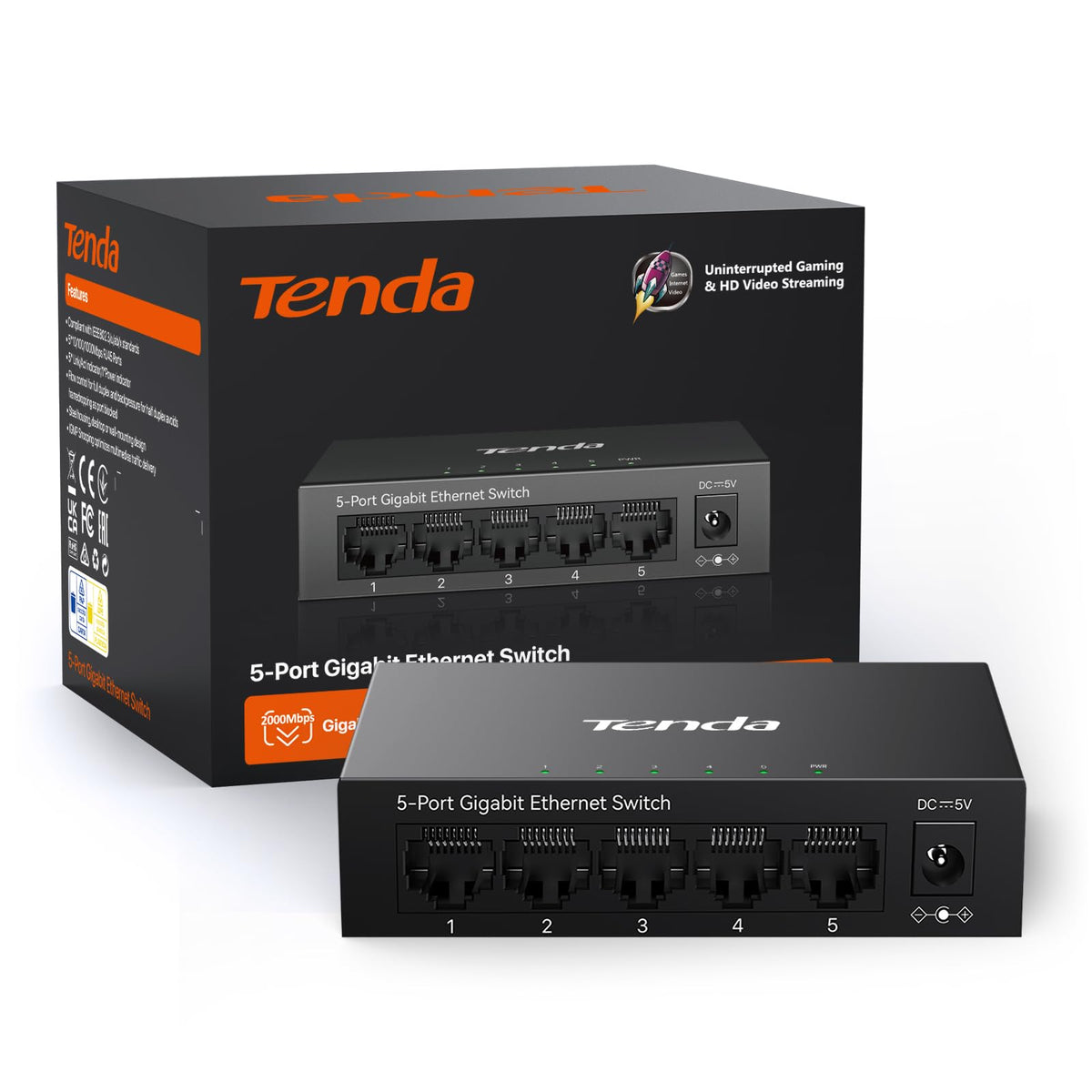 Tenda Gigabit Switch 5 port TEG1005M