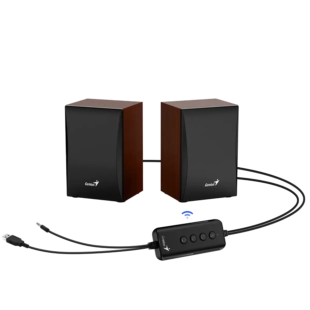 Genius Speaker SP-HF380 Wooden Brown  Bluetooth