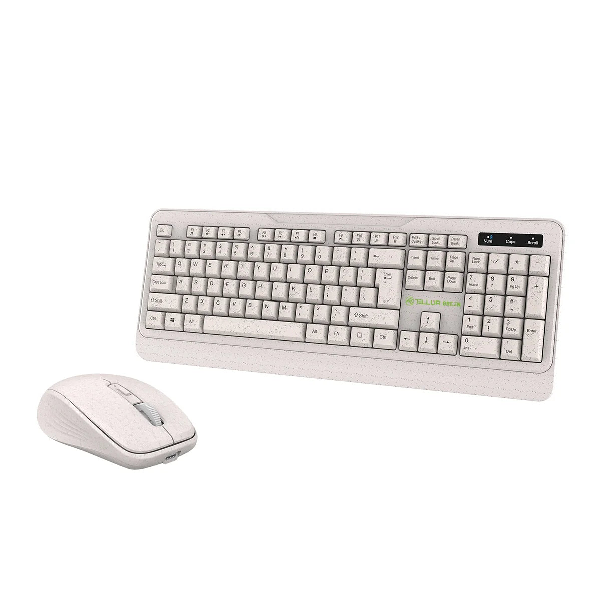 Keyboard + Mouse Wireless Tellur White