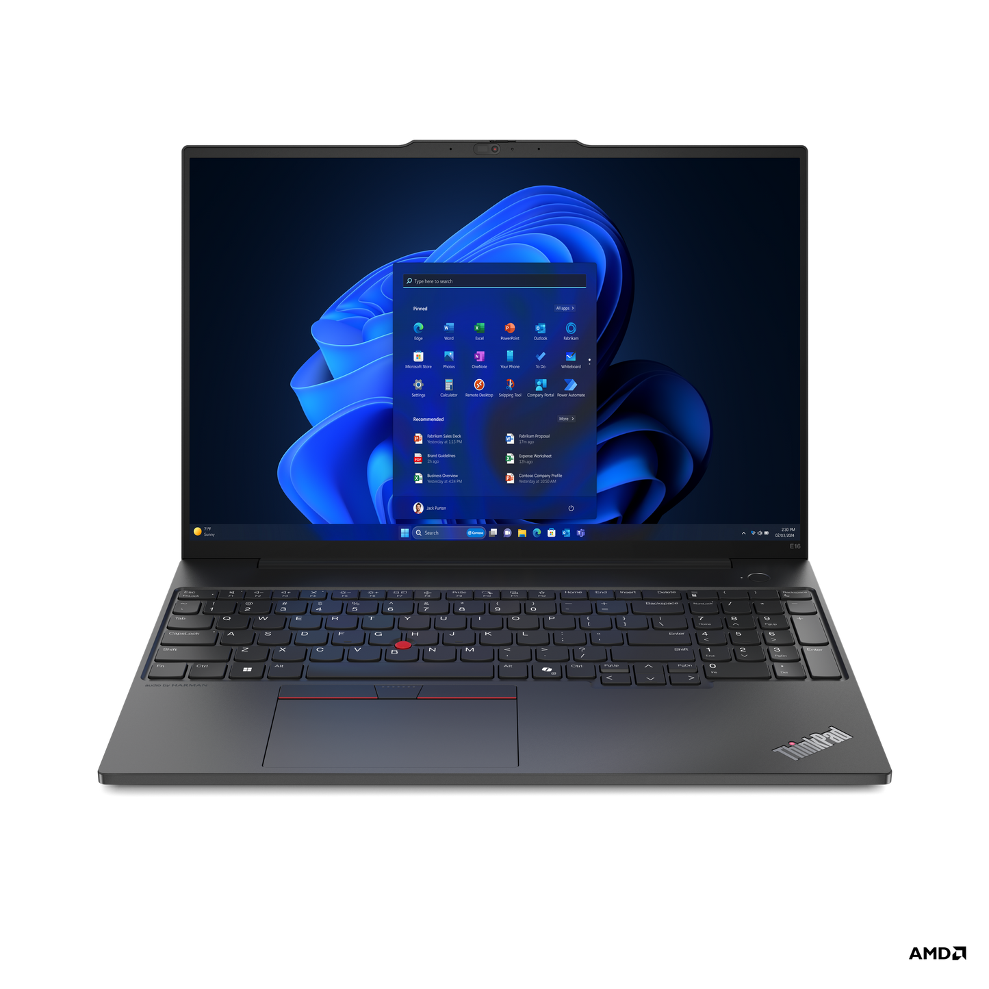 Lenovo ThinkPad E16 Gen 2 Black – R5 7535HS, 16GB, 512GB NVMe, 16″