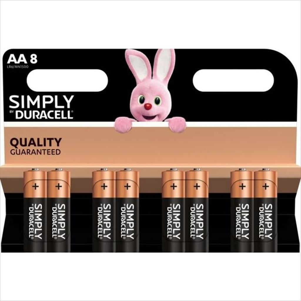 Batteries Duracell 8xAA 1.5V Basic Alkaline