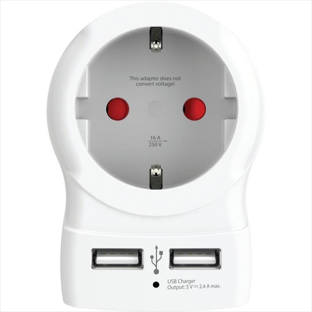 Power socket extender + 2xUSB-A 12W Skross 1.500282