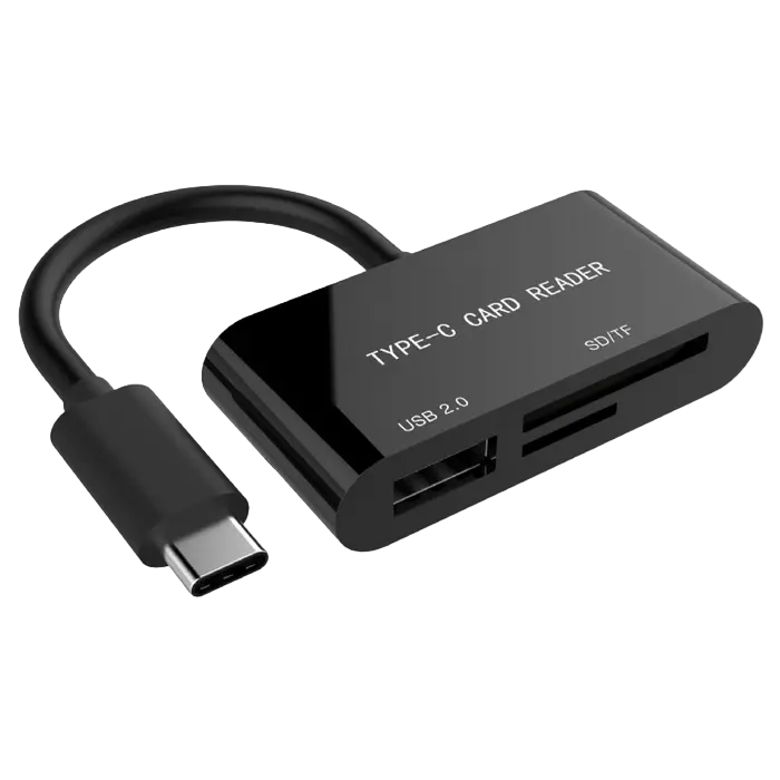 Gembird Card Reader USB ALL in 1 Type-C Black